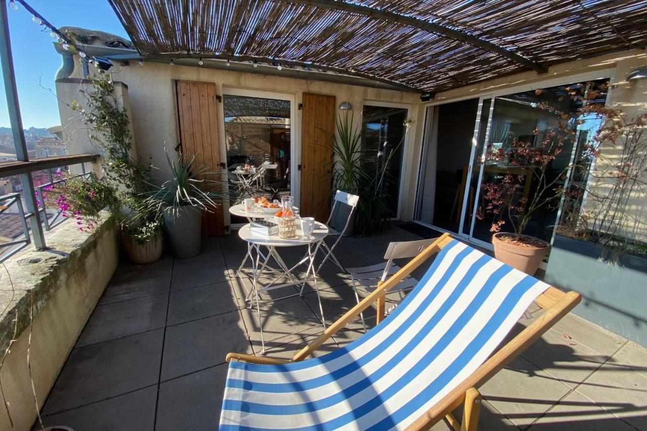 The Sunny - P2 With Terrace - City Centre Nimes Bagian luar foto